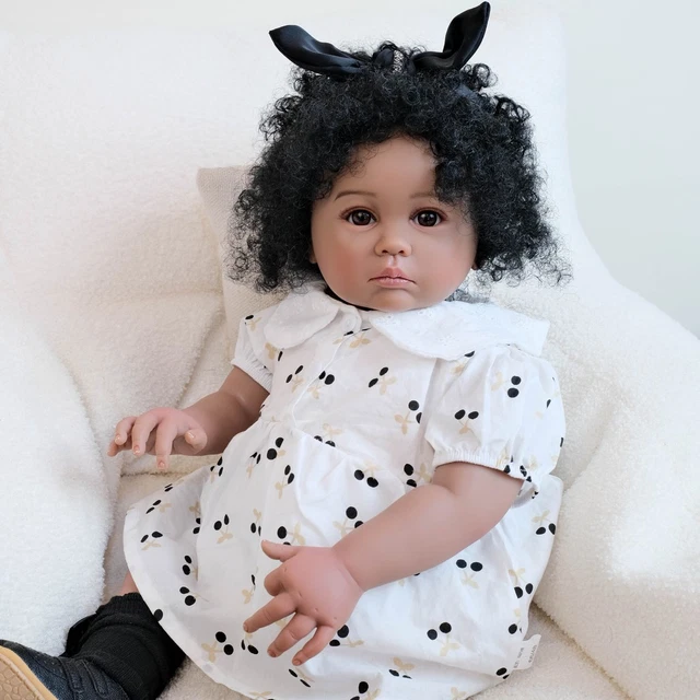 Baby Girls Cherry Print Doll Collar Design Neck Buttoned Puff-Sleeved Dress bodysuit