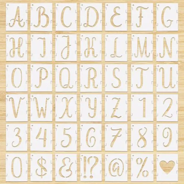 42piece PET Made Letter And Number Stencils For Reusable And Odorless Painting