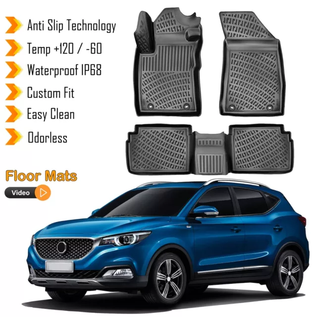 Floor Mats Liner Fits MG ZS Gasoline 2020-2024 Waterproof 3D Molded All Weather