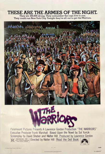 Original Movie Poster THE WARRIORS 1 Sheet NYC New York Can You Dig It LINEN