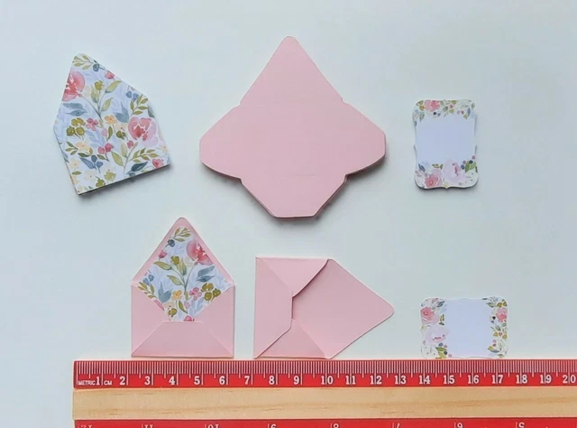 10 Mini-Umschläge Kartenherstellung Topper Sammelalbum Valentinstag Muttertag 3