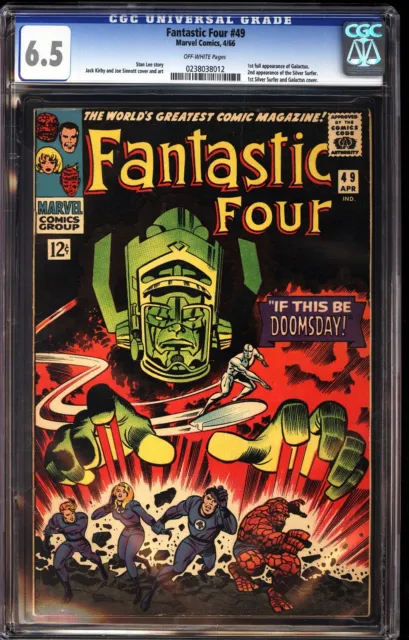 Fantastic Four 49 CGC 6.5 OW 1st Full Galactus and Silver Surfer Cover 1966