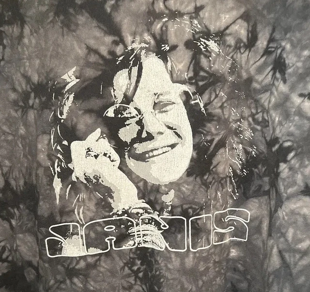 Janis Joplin Vintage Graphic T Shirt 1X (XL) Zion Roots Wear Tie Dye Rock N Roll