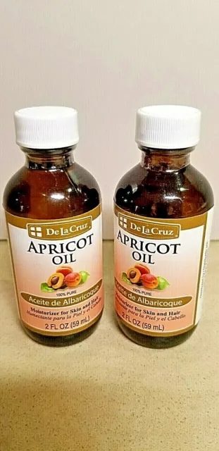 (2 paquetes) Aceite de albaricoque 100 puré 2 oz/aceite de albaricoque 100 % puro 2 oz
