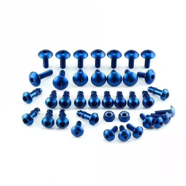 Pro Bolt Motorcycle Aluminium Fairing Bolt Kit - YZF1000 R1 09-14 (Blue)