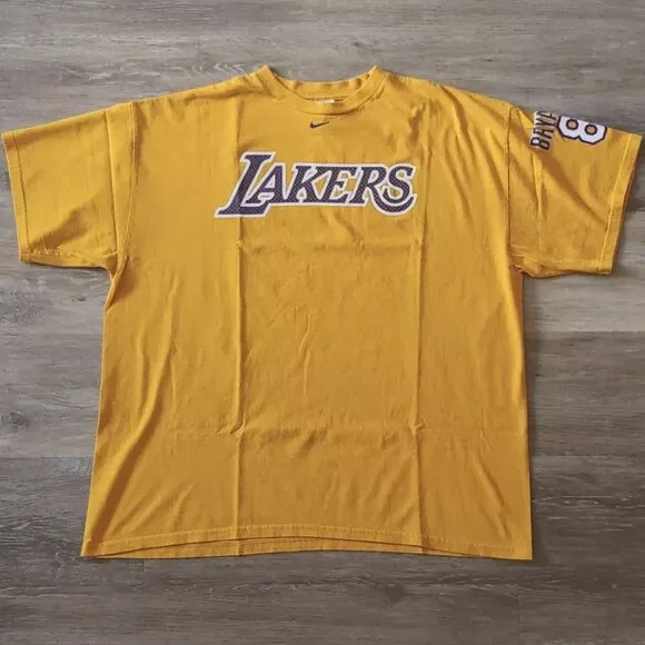 Kobe Bryant #8 Los Angeles Lakers Nike +2 Yellow Gold Sewn Jersey 5XL HAS  ISSUES