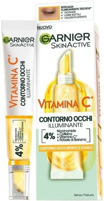 Contorno Occhi Antirughe Rivitalizzante con Vitamina C, Garnier SkinActive 15ml