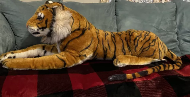 Melissa & Doug Tiger Giant Stuffed Animal Jumbo Plush (Over 5 Feet Long)