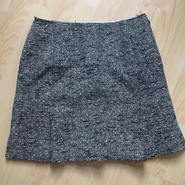 Balenciaga Paris Grey Black White Tweed Mini Skirt I 40 UK 8 US 4 FR 36 £1095