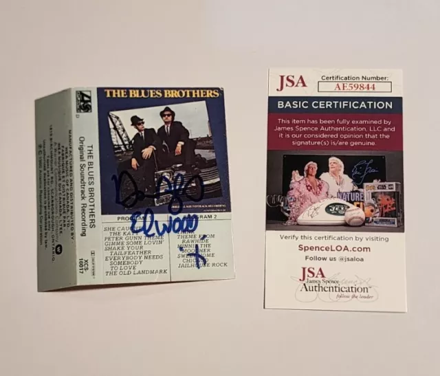 Dan Aykroyd Actor Signed Cassette Sleeve JSA COA Autograph Auto Blues Brothers