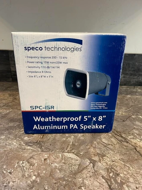SPECO SPC-5P 5" 10-Watt Weatherproof PA Speaker With Plastic Base