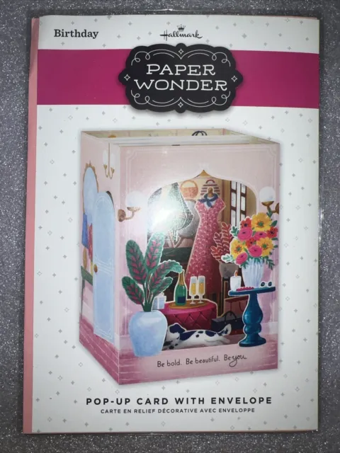 Hallmark (Paper Wonder) 3D Beautiful Large Pop-Up “Birthday” Card