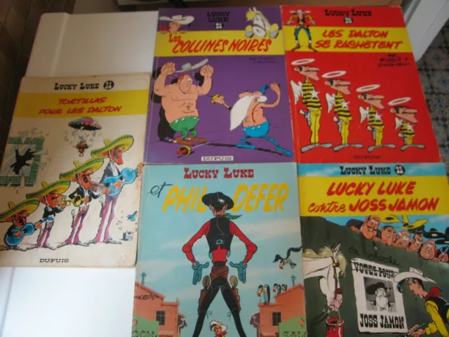 BD Vintage ! 5 albums souples de Lucky Luke de 1966 et 1967 en BE dont 1 EO (31)