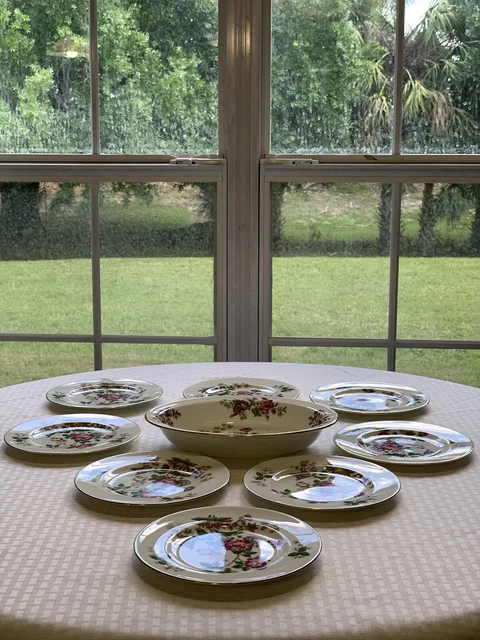 Wedgwood Charnwood 7" Bread Plates England Bone China & 10” Oval Vegetable Bowl