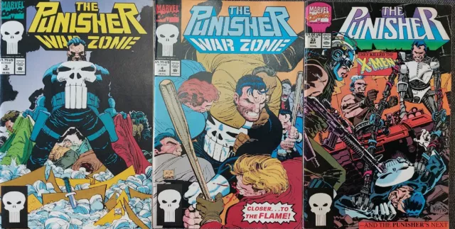 LOTTO THE PUNISHER WAR ZONE#3#4+THE PUNISHER #33 Marvel Comics USA VF/NM