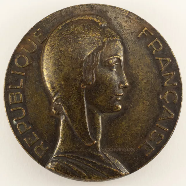 Médaille Bronze Argenté Marianne Agriculture Commerce Travail - RASUMNY - XXème Siècle - Excellent état