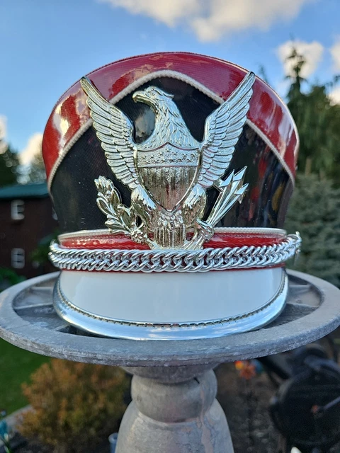 Fechheimer VINTAGE FECHHEIMER BROS Company Marching Band Hat Size 7 1/4 Shako ...
