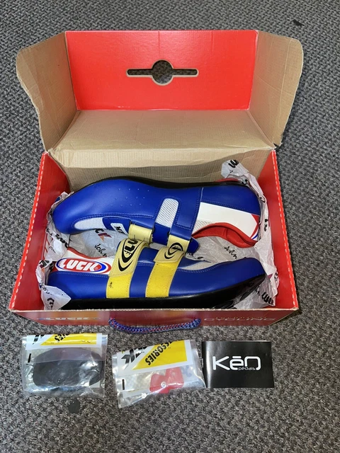 EUR 47 John Luck Road Mega Cycling Shoes for 3 bolt type cleats with accessories
