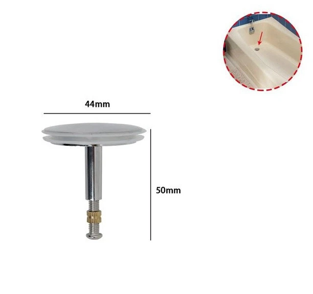 Bouchon De Vidange De Baignoire - Kit De Garniture De Remplacement Pour Drain De Baignoire Push Pull Lock Twist Noir Mat 96158401