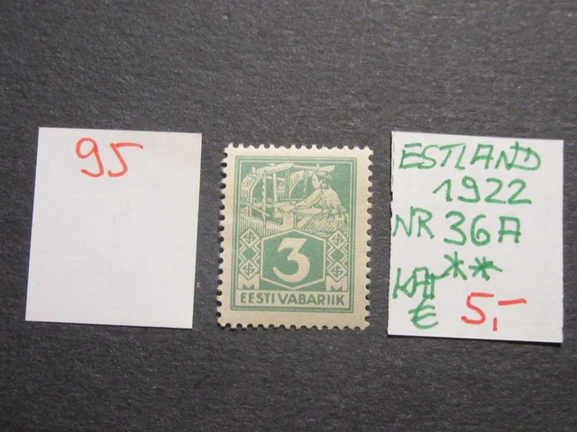 Datei 95 💚 ESTLAND ESTIPOST  ANNO 1922  Michel Nr.  36 A  💚