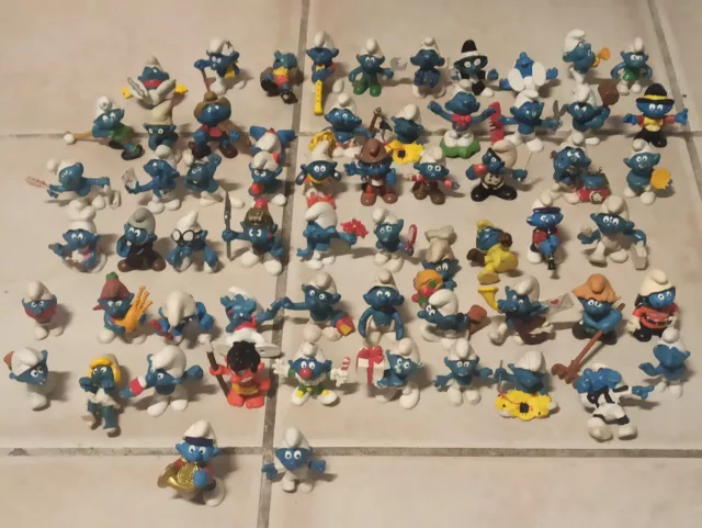 Gros lot de 62 Schtroumpfs Peyo Schleich des années 70-80 (lot 2)