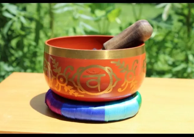 Sacral Chakra Singing Bowl, Svadhishthana Orange Singing Bowl, Sound Meditation