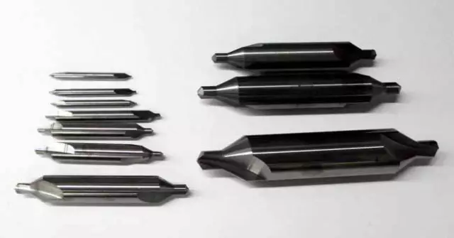 10 Pc USA Made #00 to #8 x60 Deg Plain Carbide Combined Drill & Countersinks Set
