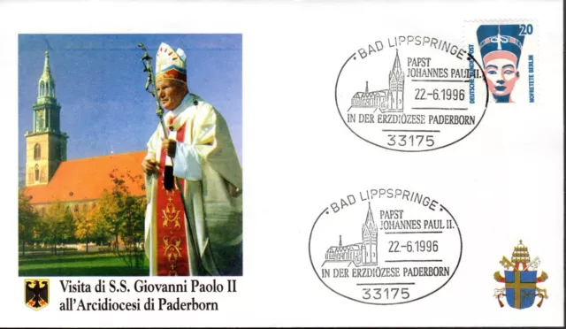 604- Fdc Vatican Visite Pape Jean Paul Ii   En  Allemagne