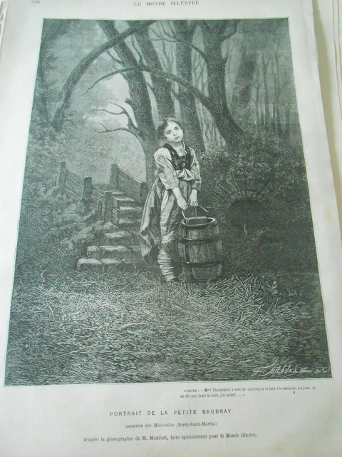 Gravure De Mode Ancienne - 1869 - Bonnet D'été Pour Petite Fille - Original XIXème