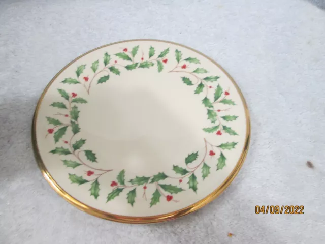 Lenox China Holiday Berries & Holly Salad Plate New With Sticker