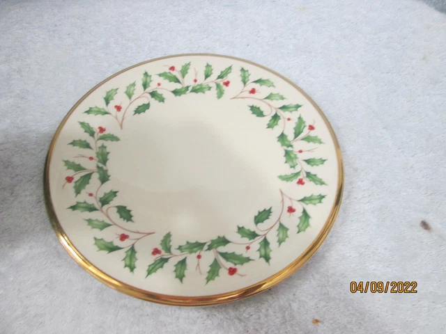 Lenox China Holiday Berries & Holly Salad Plate New With Sticker