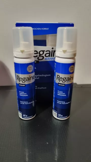 Regaine Rogaine Foam 5% Minoxidil Trattamento Ricrescita Dei Capelli 2 Mesi