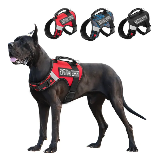 Dog ESA Harness No Pull Emotional Support Therapy Service Pet Vest Reflective