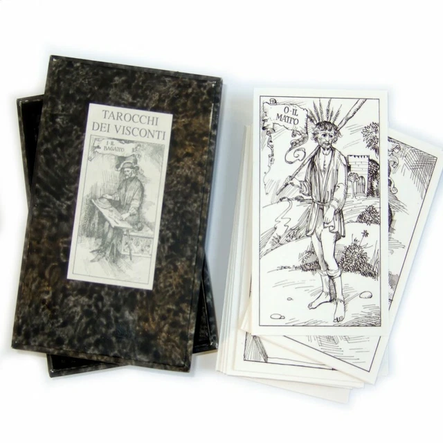 TAROCCHI DEI VISCONTI - custodia rigida carta fatta a mano - tiratura limitata