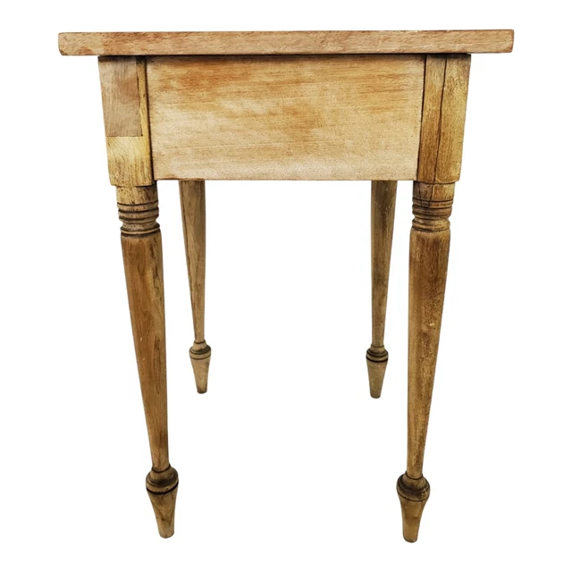 Antique 19C Work Table End Hall Lamp Plant Stand French Country Primitive