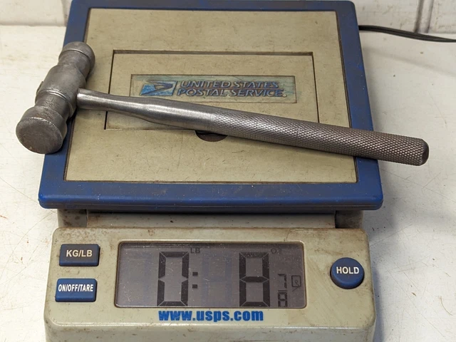 Vintage Small All Metal Jewelers/Machinist Ball Peen Hammer  ~ 8 oz overall 2