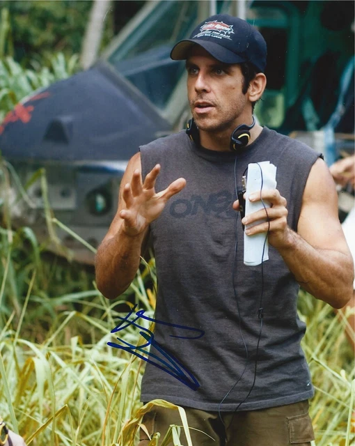 Ben Stiller Firmato Tropic Tuono 8x10 Foto IN Cover a Prova Di - Zoolander 2