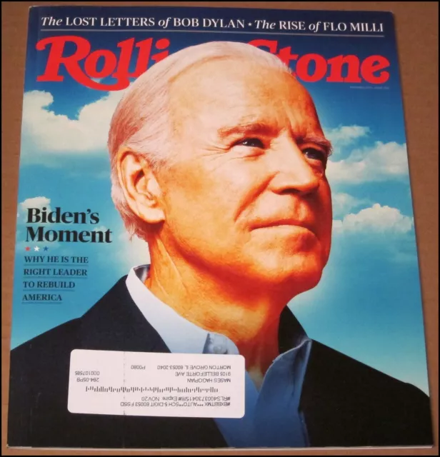 November 2020 Rolling Stone Magazine Joe Biden President RBG Bob Dylan Flo Milli