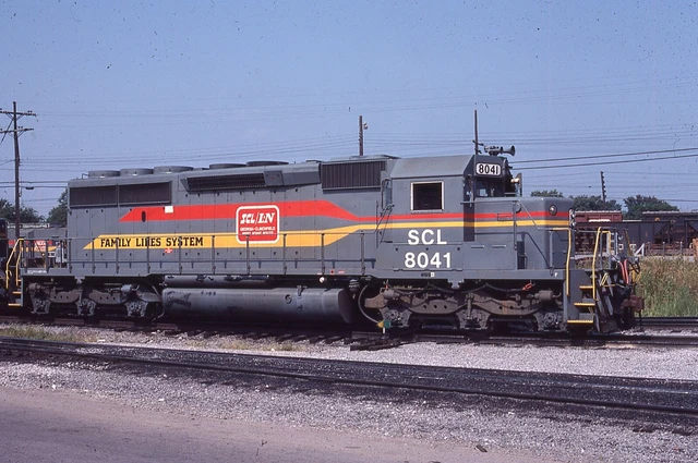 ORIGINAL 1980 RAILROAD SLIDE SCL SEABOARD COAST LINE 8041 Birmingham ALABAMA CSX