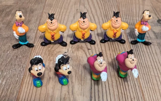 Kelloggs Disney Goof Troop PVC Figures Goofy Max Pete TJ 2" Lot Of 9 1991