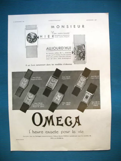 Publicite De Presse Omega Horlogerie Montre Mecanisme Plus Robuste Ad 1931