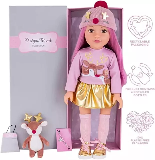 DesignaFriend Collection REINE Girl Toy Doll 18inch/46cm - Gifts, Toys, Kids