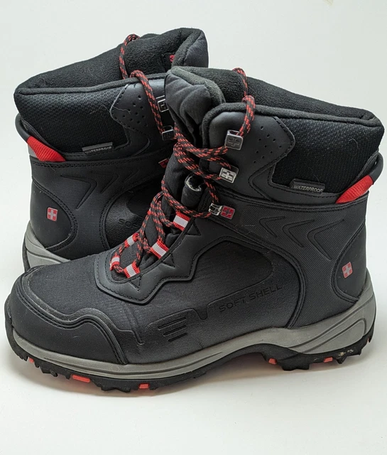 Shell Work Boot MENS SWISS TECH Soft Shell Winter Black Red Hunting Work Boots 400g ...