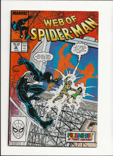 Web of Spider-Man #36 (1988) VF 1st Appearance Tombstone Marvel Comics