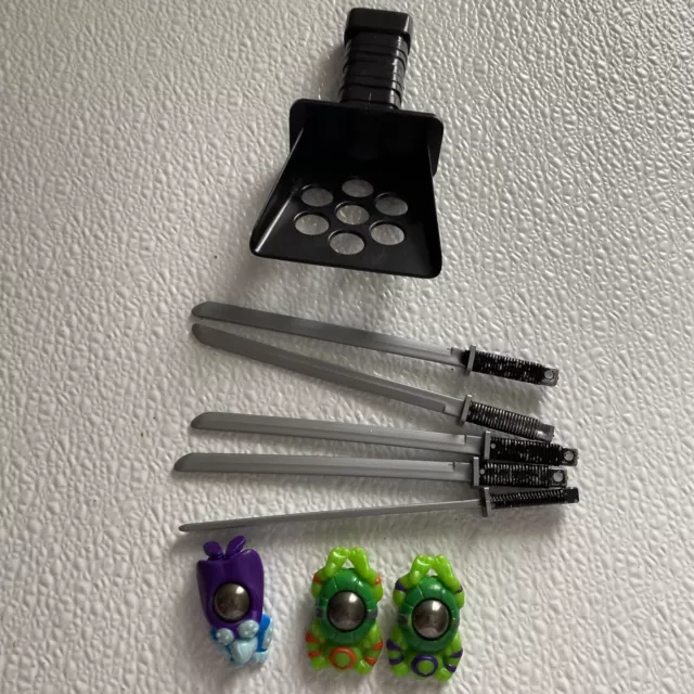 1990 Teenage Mutant Ninja Turtles Tower of Doom Game TMNT Sword Parts Lot