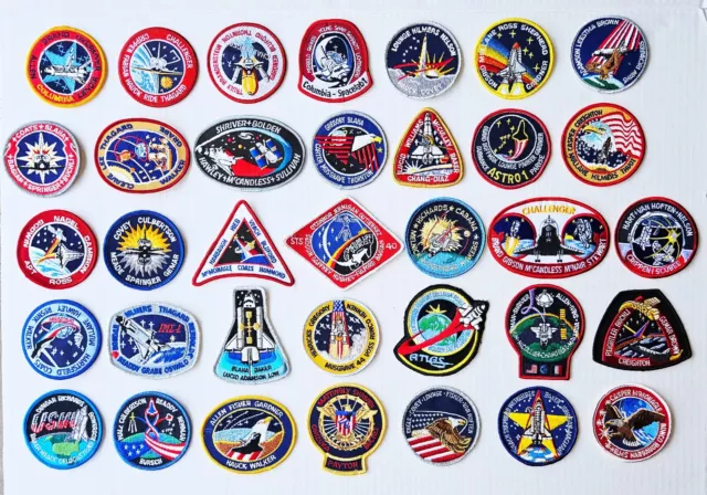 Lot of 35 NASA STS Shuttle Mission Astronaut Space Patches -LOT-35A