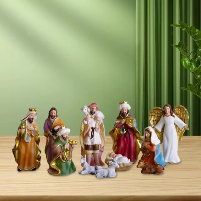 Nativité Figurine Naissance de Jésus Ensemble Religieux Étagère