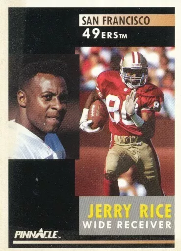 #103 SAN FRANCISCO 49ers # JERRY RICE CARD PINNACLE NFL 1991