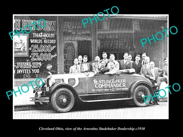 OLD 8x6 HISTORIC PHOTO OF CLEVELAND OHIO THE STUDEBAKER WORLD RECORD c1930