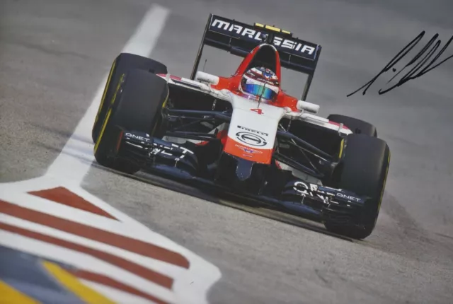 Max Chilton Hand Signed 12x8 Photo F1 Autograph Marussia 1